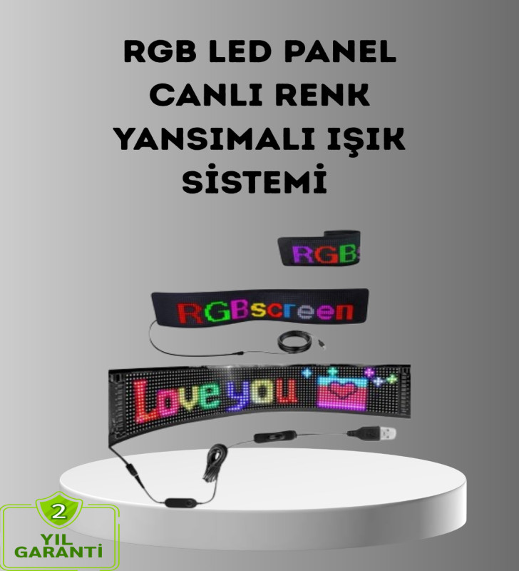 Akıllı LED Matrix Panel – USB Bağlantılı, Kaydırmalı Yazı ve Animasyon Desteği - Lisinya