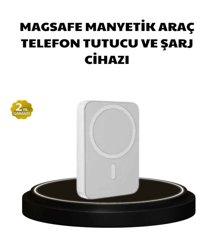 Manyetik Kablosuz Powerbank – iPhone 12/13/14/15 Uyumlu, Hızlı Şarjlı, Ultra Hafif - Lisinya
