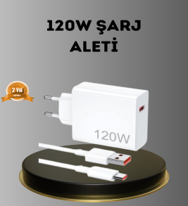 Turbo 120W Hızlı Şarj Cihazı – Kısa Devre ve Akım Koruma Özellikli - Lisinya