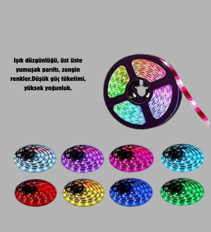 RGB Smart Şerit LED – TV Arkası ve Dekoratif Alanlar İçin Işık Şeridi - Lisinya
