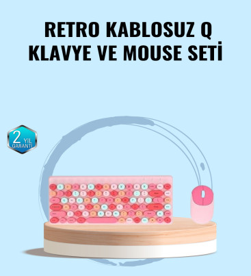 Bluetooth Klavye ve Mouse Kombinasyonu – USB Alıcılı, Kompakt, Uzun Ömürlü - Lisinya