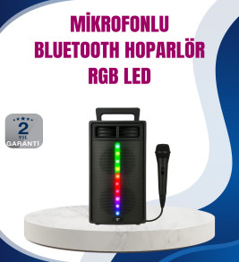 Kablosuz RGB Işıklı Bluetooth Hoparlör | Ev, Parti ve Açık Hava Kullanımı - Lisinya