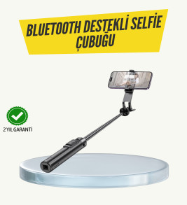 Bluetooth Selfie Çubuğu – Işıklı, Katlanabilir, Uzaktan Kumandalı - Lisinya