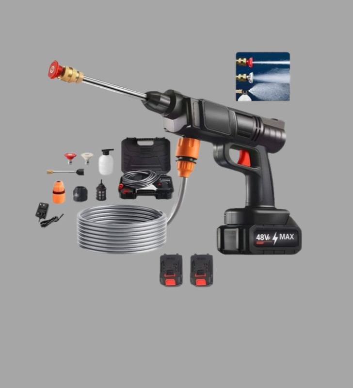 TEK BATARYALI 48V Şarjlı Basınçlı Yıkama Makinesi - Lisinya