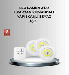 Dekoratif ve Pratik 3’lü Kumandalı Spot LED Aydınlatma - Lisinya