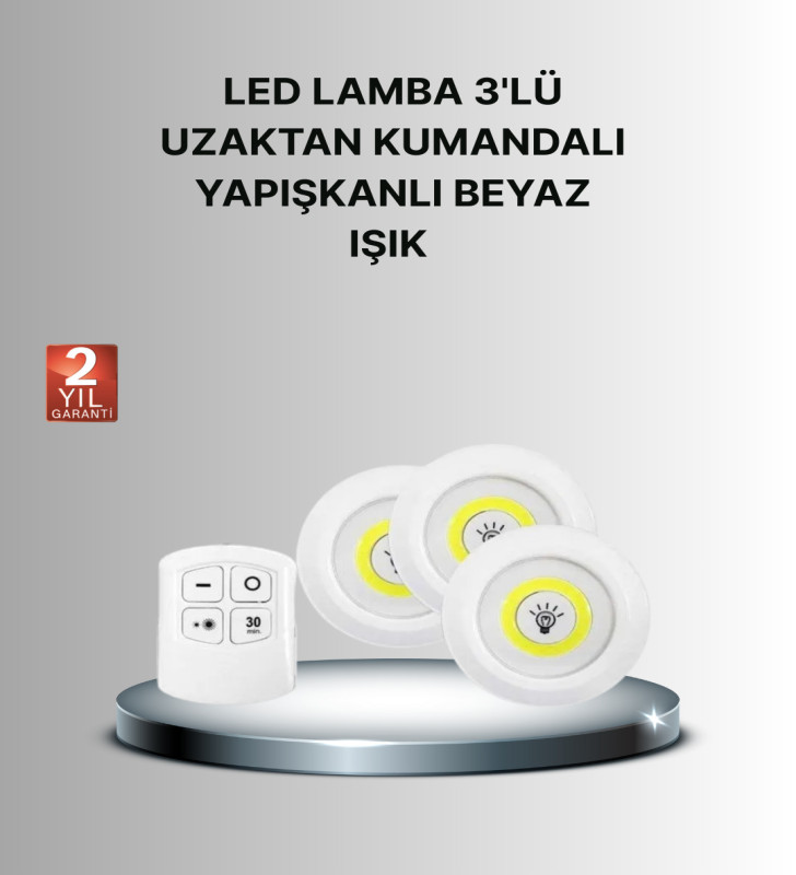 Dekoratif ve Pratik 3’lü Kumandalı Spot LED Aydınlatma - Lisinya