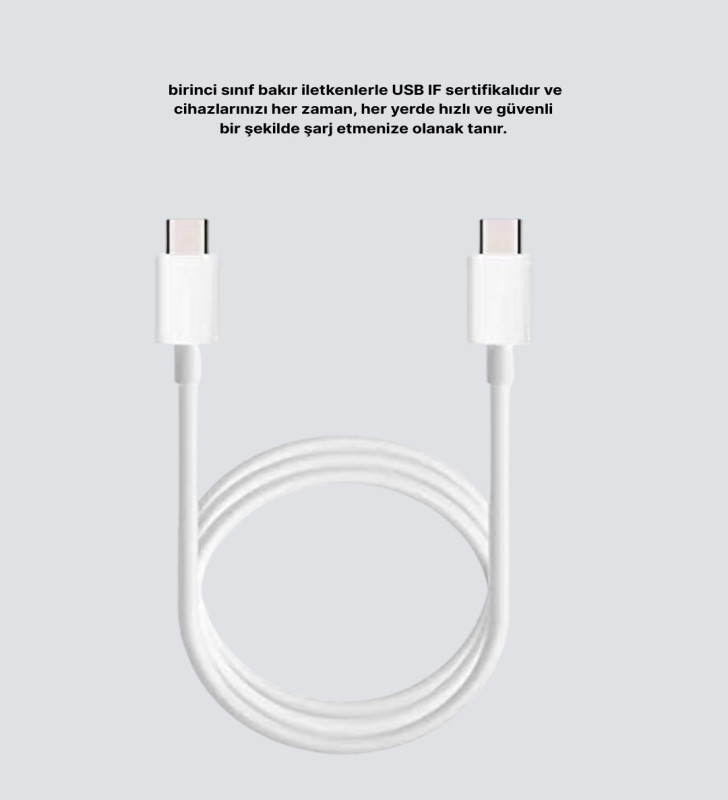 Dayanıklı Dış Kaplamalı 30W 5.0A Type-C Hızlı Şarj ve Data Kablosu - Lisinya