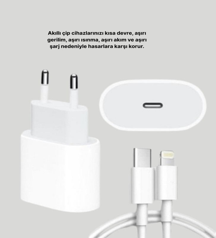 iOS Uyumlu 20W USB-C Hızlı Şarj Cihazı Telefon ve Tablet İçin - Lisinya