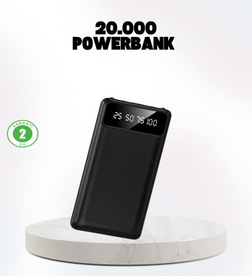 Çoklu Güvenlik Korumalı 20.000 mAh Powerbank Fener Özellikli - Lisinya