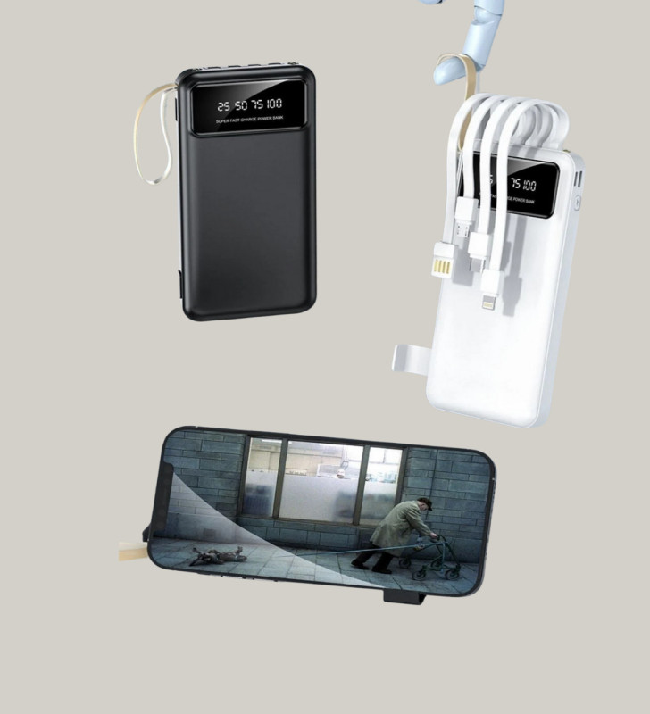 20.000 mAh 4 Çıkışlı LED Göstergeli Hızlı Şarj Powerbank - Lisinya