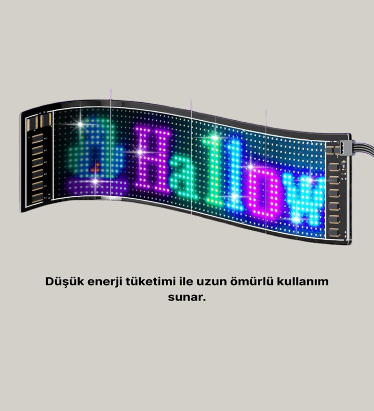 Gece Kullanıma Uygun Pixel RGB LED Panel Estetik Atmosfer Işığı - Lisinya