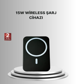 360° Döner Başlıklı MagSafe Araç Telefon Tutucu 15W Güvenli Kablosuz Şarj - Lisinya