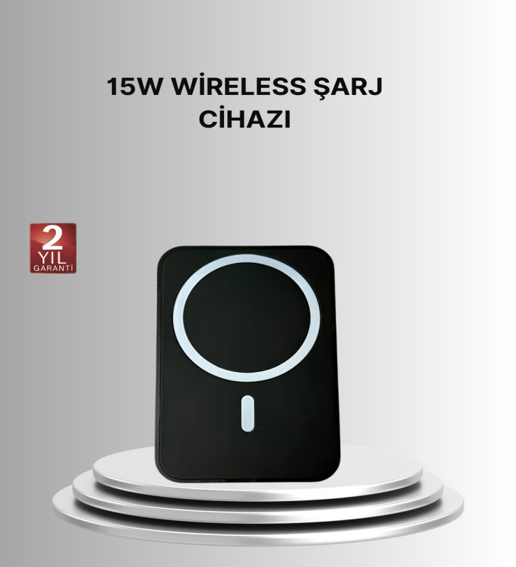 360° Döner Başlıklı MagSafe Araç Telefon Tutucu 15W Güvenli Kablosuz Şarj - Lisinya