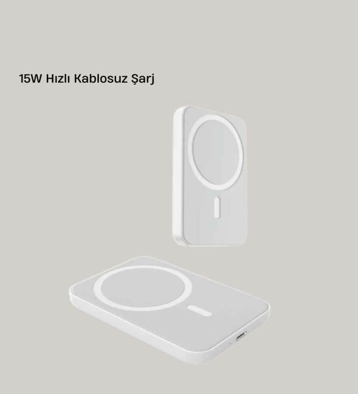 360° Döner Başlıklı MagSafe Araç Telefon Tutucu 15W Güvenli Kablosuz Şarj - Lisinya