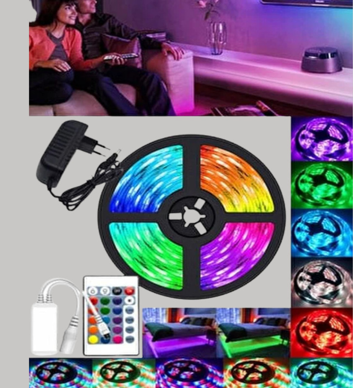 Uzaktan Kumandalı RGB Smart Şerit LED Işık Esnek ve Taşınabilir Dekorasyon - Lisinya