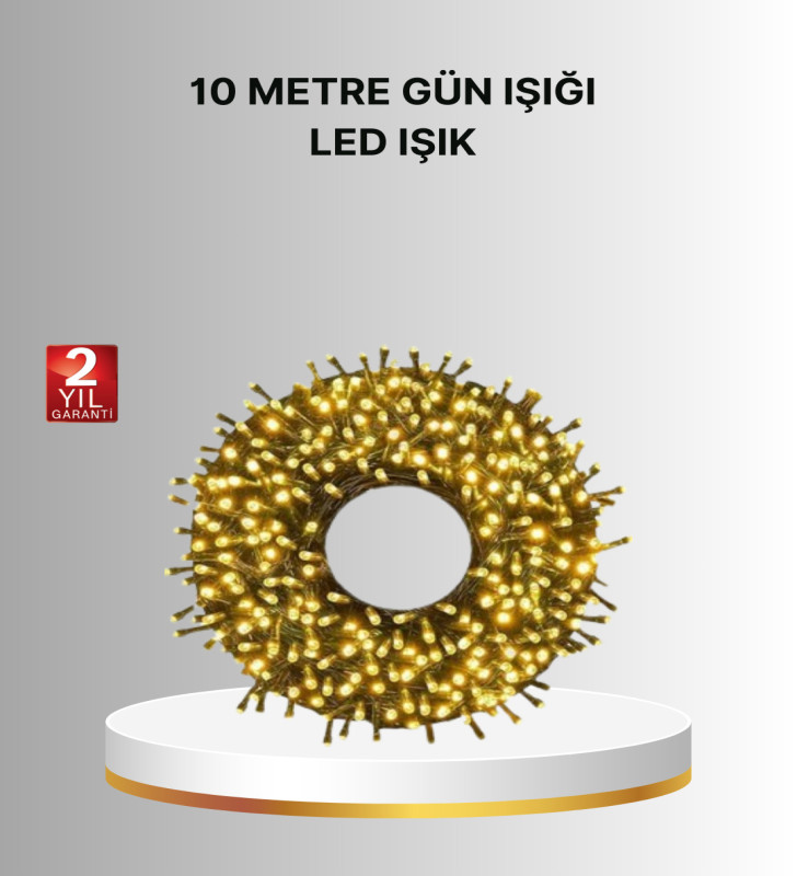 Uzun Ömürlü LED Teknolojili 10 Metre Şık Işıklı Süsleme Seti - Lisinya