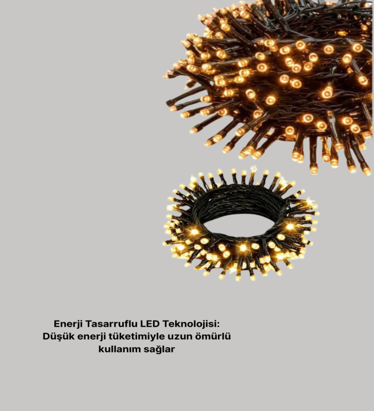 10 Metre LED Işıklı Dekoratif Parti ve Kutlama Aydınlatması - Lisinya