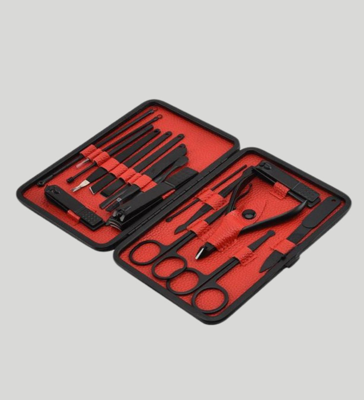 El ve Ayak Bakım Seti 17 Parça Taşınabilir Deri Çantalı Manikür Seti - Lisinya