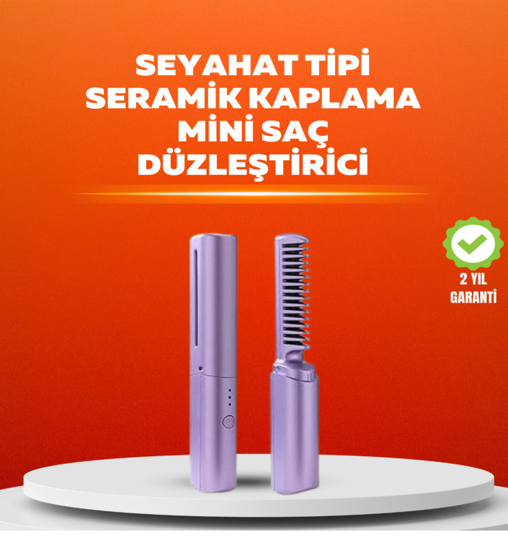 USB Şarjlı Kablosuz Saç Düzleştirici – Seyahat ve Günlük Kullanım - Lisinya