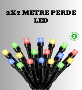 2x2 Metre Pil ile Çalışan Perde LED Işık – 8 Modlu Dekoratif - Lisinya