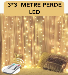 3x3 Metre Perde LED Işık – Parti ve Bahçe Dekorasyonu - Lisinya