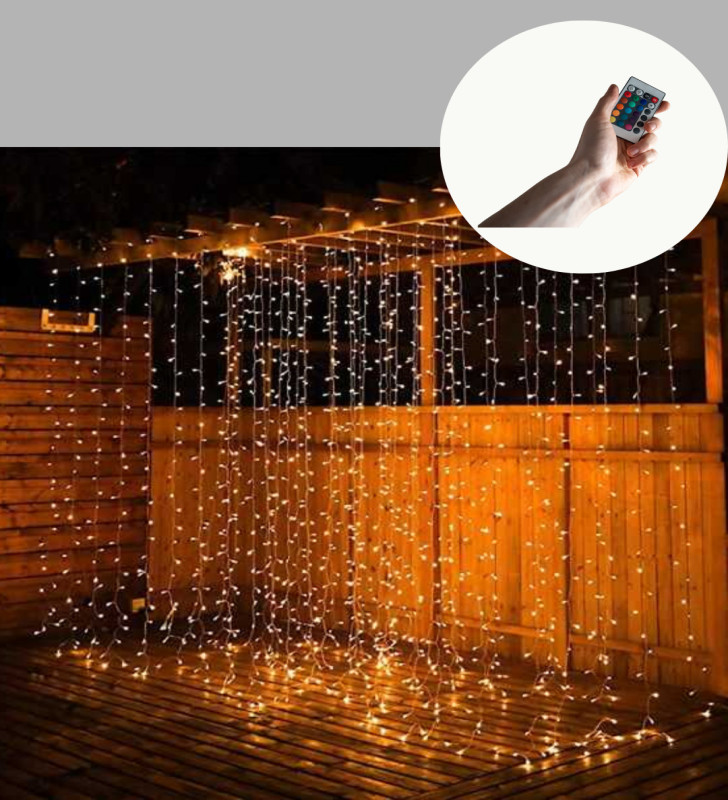 3x3 Metre Perde LED Işık – Parti ve Bahçe Dekorasyonu - Lisinya