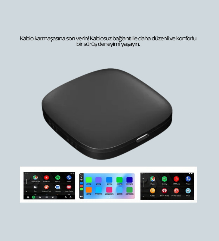 5.8GHz WiFi Destekli Kablosuz Android Auto Dönüştürücü - Lisinya