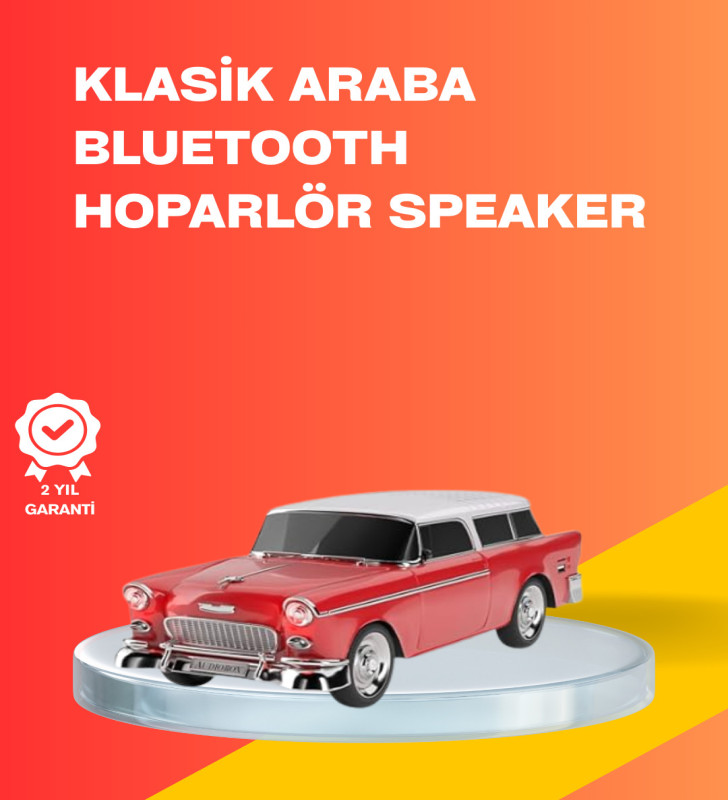 Taşınabilir Klasik Araç Tasarımlı Kablosuz Hoparlör - Lisinya