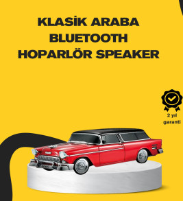 Vintage Tasarımlı LED Işıklı Bluetooth Hoparlör 10W - Lisinya