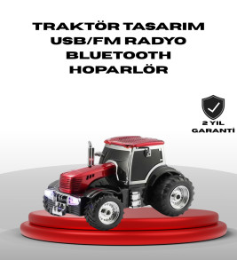 Traktör Tasarımlı Bluetooth Hoparlör USB TF AUX FM Radyo - Lisinya