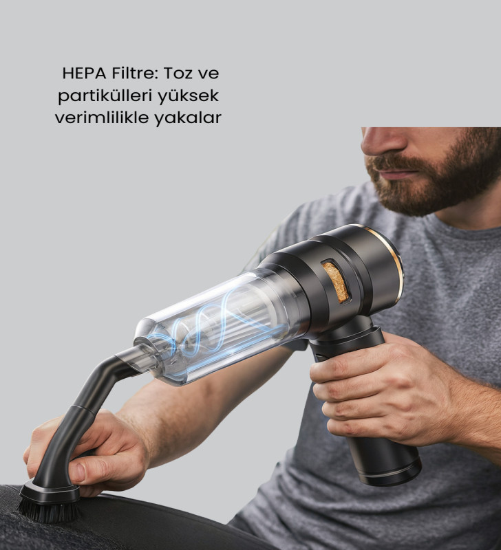 Yüksek Performanslı Araç İçi El Süpürgesi - Lisinya