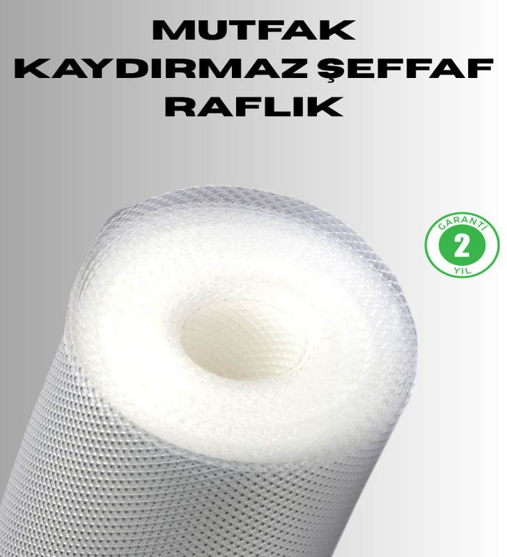 Kaydırmaz şeffaf raflık çekmece örtüsü 45x300 cm - Lisinya
