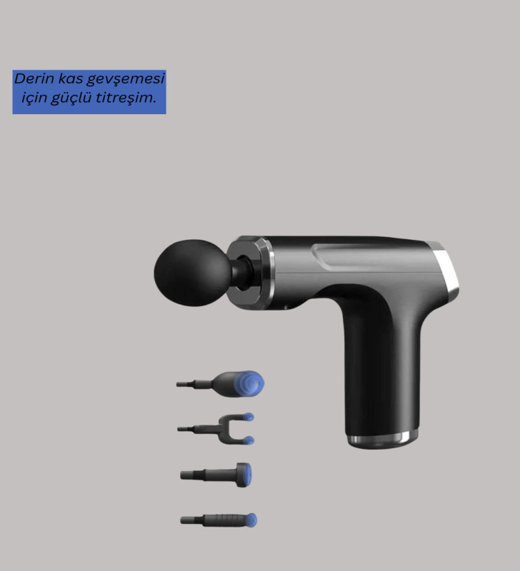 USB Type-C Şarjlı Taşınabilir Masaj Tabancası - Lisinya