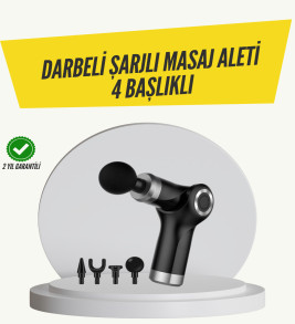 Mini Masaj Tabancası 4 Başlık 6 Hız Ayarlı - Lisinya