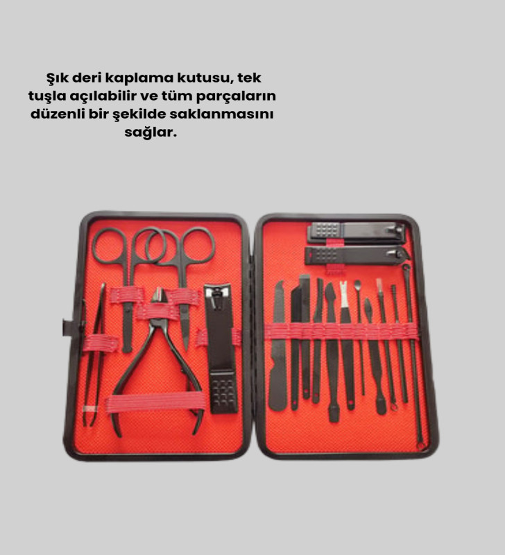 Kompakt ve Şık Tasarımlı 17 Parça Bakım Seti - Lisinya