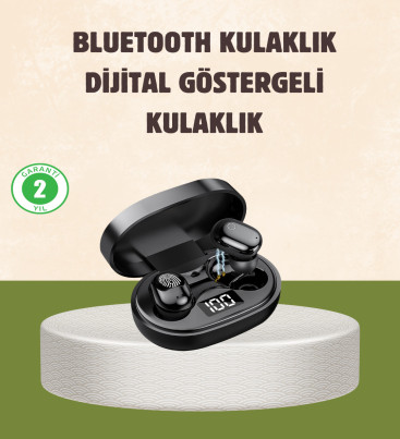 LED Ekranlı Şarjlı Kablosuz Kulak İçi Kulaklık - Lisinya