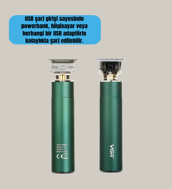 USB Hızlı Şarjlı 3 Saat Kullanımlı Saç Kesme Makinesi - Lisinya