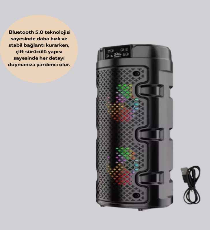 Uzun Pil Ömrü Sunan Kablosuz Bluetooth Hoparlör - Lisinya