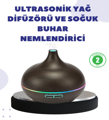 BN01 Uçucu Yağ Uyumlu Renkli LED Işıklı Nemlendirici - Lisinya
