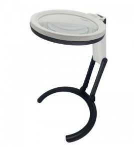 -2x5x120mm 10 Ledli Masaüstü Büyüteç ( Lisinya )