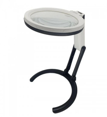 -2x5x120mm 10 Ledli Masaüstü Büyüteç ( Lisinya )