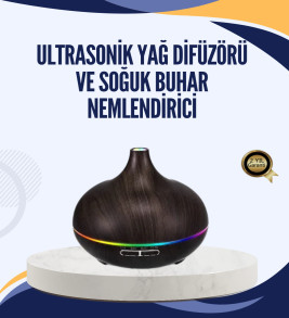 LED Işıklı Sessiz Çalışan Soğuk Buhar Nemlendirici - Lisinya