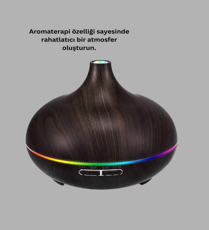 LED Işıklı Sessiz Çalışan Soğuk Buhar Nemlendirici - Lisinya