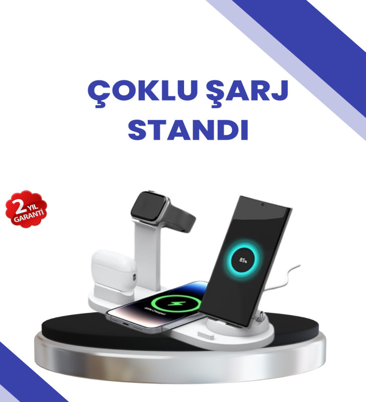 Masaüstü Düzenleyici 4’ü 1 Arada Kablosuz Şarj Aksesuarı - Lisinya