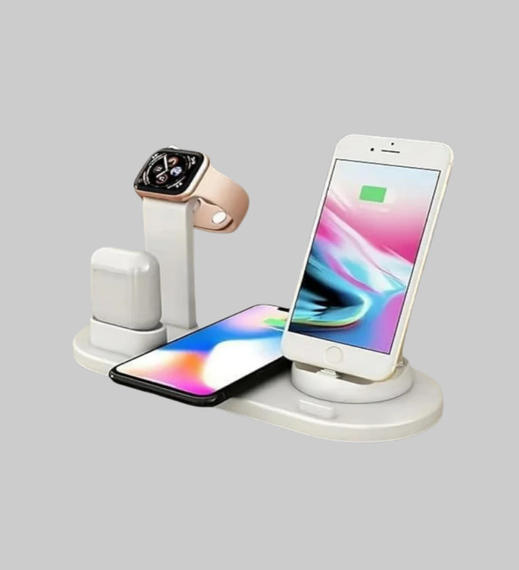 iPhone, AirPods ve Akıllı Saat Uyumlu Çoklu Şarj Cihazı - Lisinya