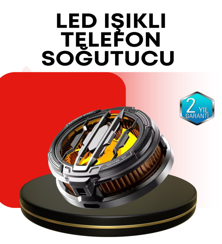 RGB Işıklı Sessiz Fanlı Telefon Soğutucu - Lisinya