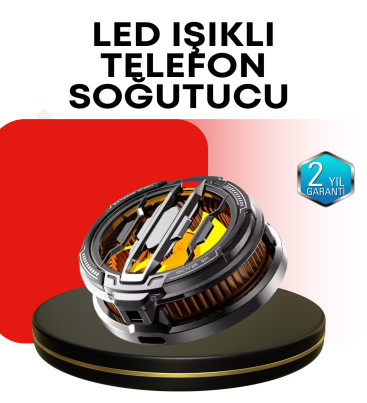 RGB Işıklı Sessiz Fanlı Telefon Soğutucu - Lisinya