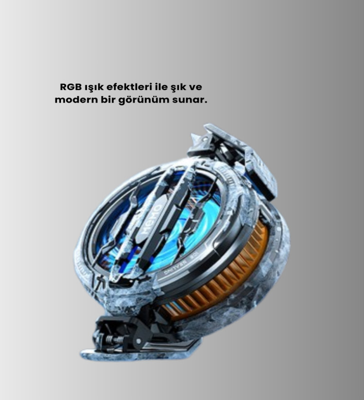 RGB Işıklı Sessiz Fanlı Telefon Soğutucu - Lisinya