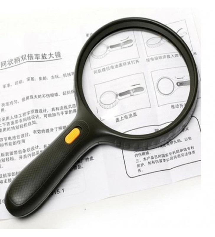 -3led ışıklı,1.8x-5x 138mm Lenslı Büyüteç ( Lisinya )