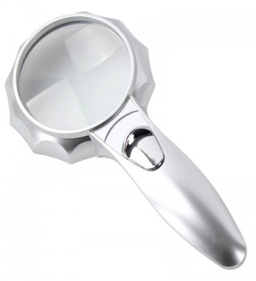 -4x 6 Led Işık Aydınlatma 75mm Optik Lens El Büyüteç ( Lisinya )